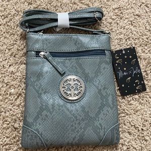 NWT Gray snakeskin crossbody bag